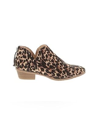 Kenneth Cole Reaction Leopard Print Low Heel Ankle Boot - Brown